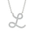 Diamond Gold Letter Necklace - L